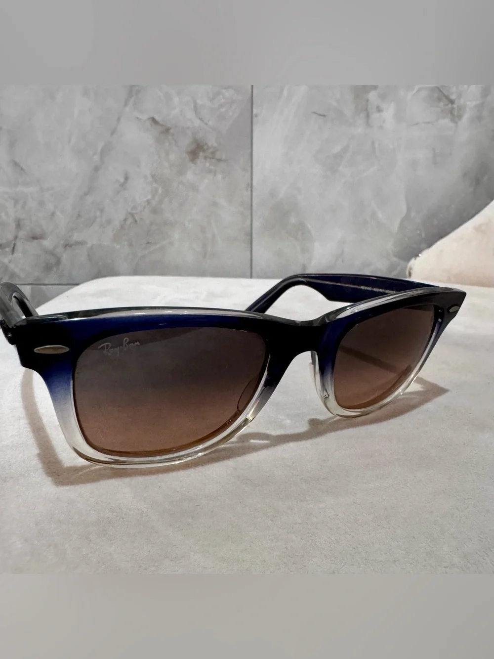 Ray-Ban RB2140 Original Wayfarer Blue Fade Gradient Sunglasses 50mm Italy